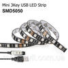 LED лента SMD 5050 RGB 5V   mini 3 key (полосы) 0.5, 1, 2 м. IP65